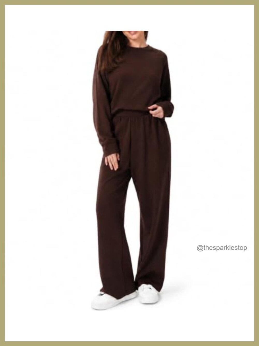 Women's 2 Piece Lounge Set Matching Sweatsuit Wide Leg Pants Sweatshirt